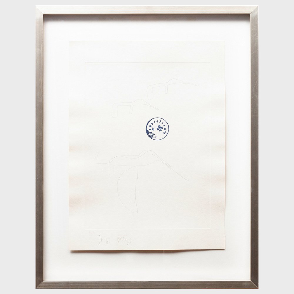 Joseph Beuys (1921-1986): Ice Age Animals, from Oath: Joseph Beuys (1921-1986): Ice Age Animals, from Oath Hand Suite Lithograph in black on wove paper, 1980, signed in pencil, numbered 70/75. 15 1/2 x 11 3/4 in. (sheet), 21 x 16 1/2 in. (frame). Literat