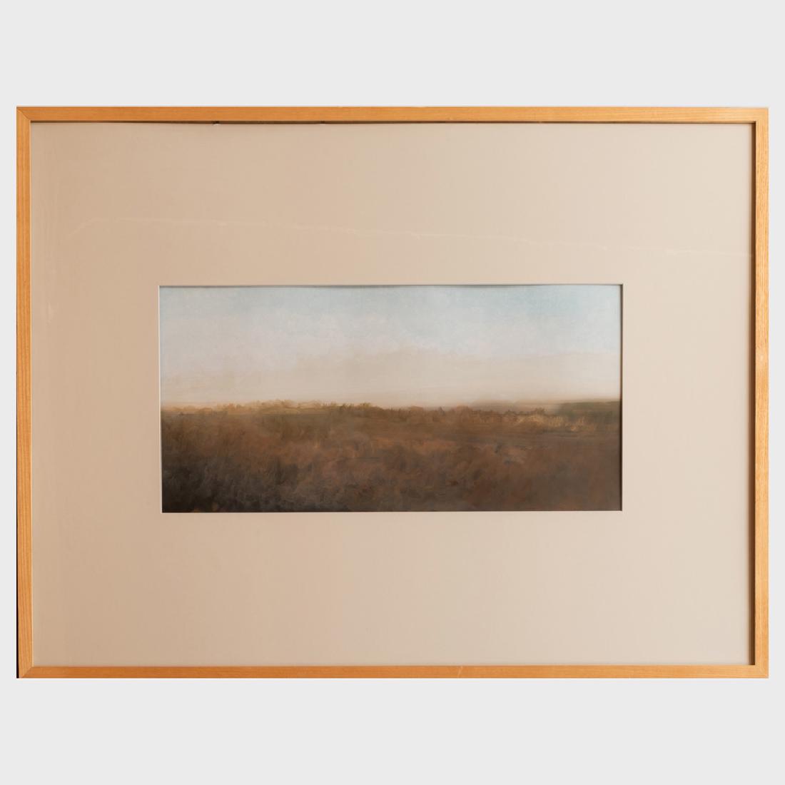Tula Telfair (b. 1961): Untitled (Landscape): Tula Telfair (b. 1961): Untitled (Landscape) Oil on paper, 1999, signed 'Tula Telfair' and dated lower right. 12 x 25 1/2 in. (sight), 31 x 41 in. (frame). The artist. ,p>