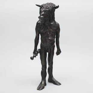 20th Century School: Minotaur: 20th Century School: MinotaurBronze, unmarked.23 x 8 x 6 in.,p>