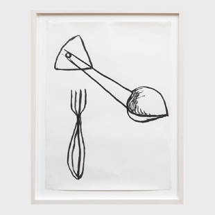 Alexander Calder (1898-1976): Household Objects, for: Alexander Calder (1898-1976): Household Objects, for Calder's UniverseInk on paper, 1976, unsigned.19 17/8 x 14 3/4 in. (sheet), 25 x 20 in. (frame).Note: This work is listed with the Calder