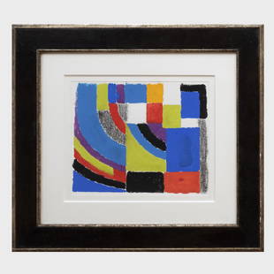 Sonia Delaunay (1885-1979): Rhythme-couleur: Sonia Delaunay (1885-1979): Rhythme-couleurGouache and charcoal on heavy paper, 1967, signed 'Sonia Delaunay', dated and inscribed 'F. 1235' lower right, inscribed 'F. 1235' on the reverse.13 x 15