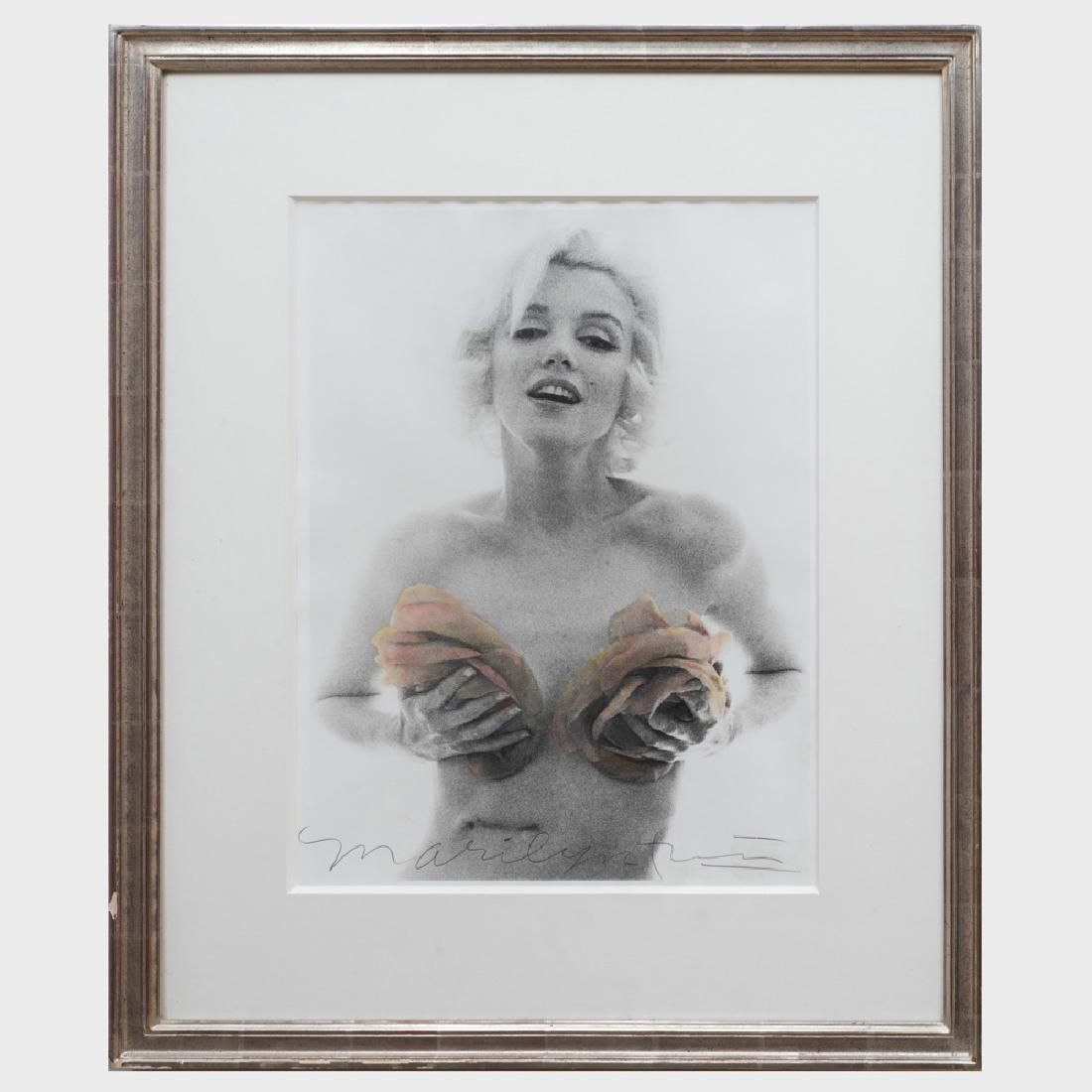 Bert Stern (1929-2013): Marilyn: Bert Stern (1929-2013): Marilyn Digital pigment print with hand-tinting on paper, signed and titled at bottom, signed, titled, variously inscribed and with the artist's inkstamp on the reverse. 20 x 1