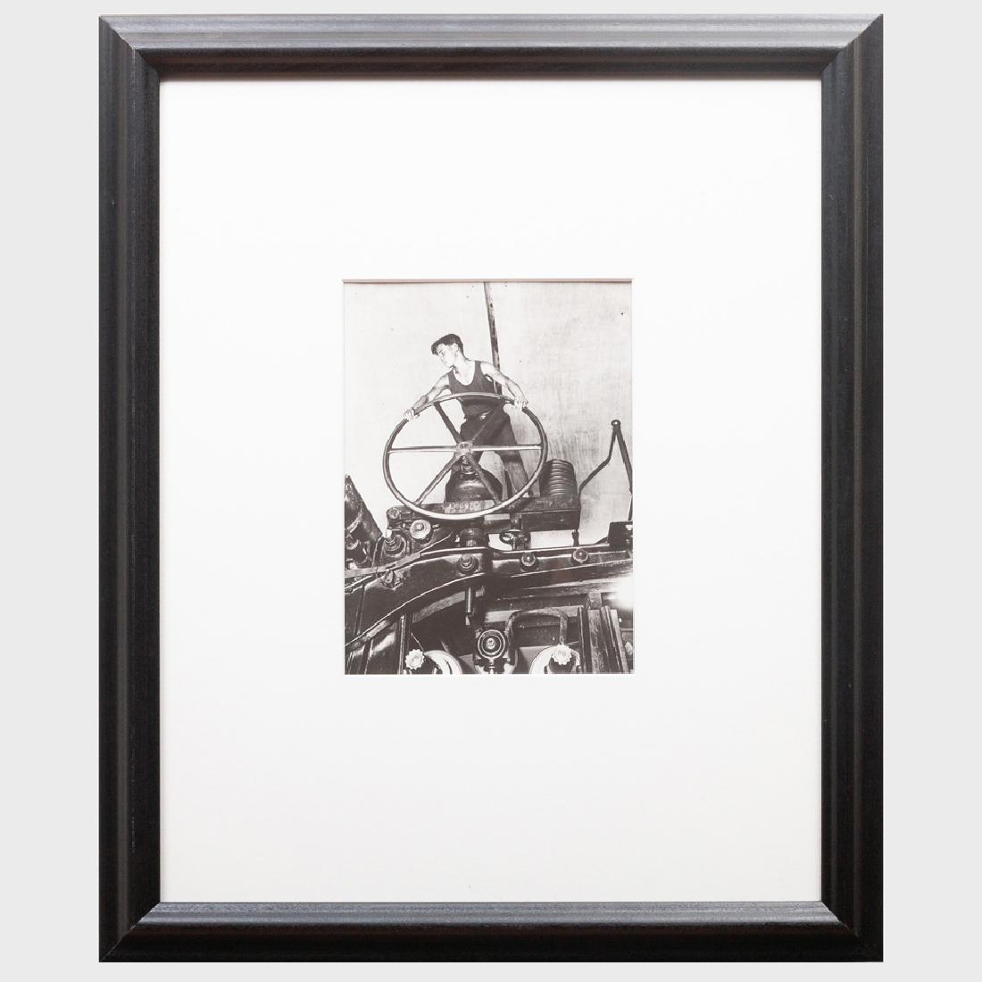 Arkady Shaikhet (1998-1959): A Komsomol Youth at the: Arkady Shaikhet (1998-1959): A Komsomol Youth at the Wheel Gelatin silver print, 1936, with the univ.prof.ing.labomir linhart inkstamp on the reverse, with label from Charles Cowles Gallery, NY and Th
