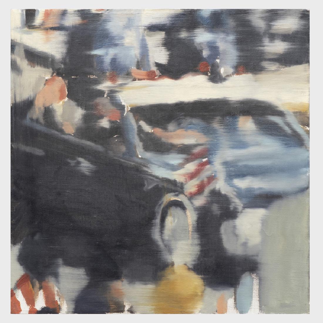 Christopher Brown (b. 1951): First Frame: Christopher Brown (b. 1951): First Frame Oil on linen, 1994, signed 'Christopher Brown', titled and dated on the reverse, with label from Edward Thorpe Gallery, NY. 20 x 20 in., unframed. ,p>