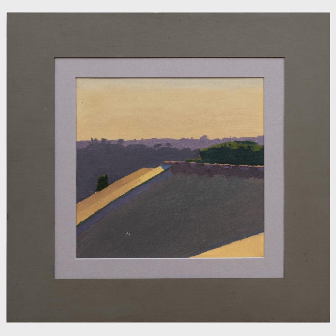 Graham Nickson (b. 1946): Untitled: Graham Nickson (b. 1946): Untitled Oil on canvas, signed 'Graham Nickson' twice on the reverse. 10 x 10 in., 16 1/2 x 16 1/2 in. (frame). ,p>