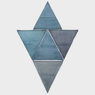 Lynn Umlauf (1942): Triangles: Lynn Umlauf (1942): Triangles The set of five painted canvas triangles, 1977, all signed 'Lynn Umlauf', panel one dated. All 40 x 38 in., unframed. The artist. Property from the Estate of Larry Osgood