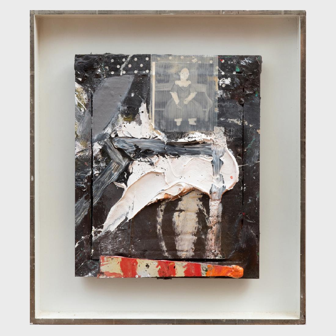 James Havard (b. 1937): American School (376A): James Havard (b. 1937): American School (376A) Acrylic and collage on board, 1992, signed 'Havard', titled and dated on the reverse, with label from Allan Stone Gallery, NY. 12 x 10 in., 16 1 2/ x 15