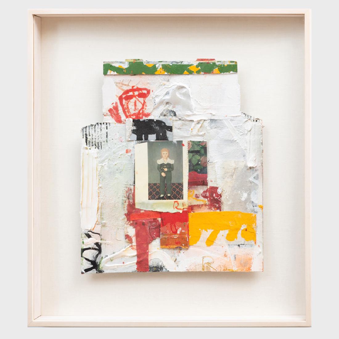 James Havard (b. 1937): Rose Guardian: James Havard (b. 1937): Rose Guardian Mixed media on board, unsigned, with label from Elaine Horwitch Galleries, Santa Fe, and Allan Stone Gallery, NY. 18 x 16 in., 28 x 25 in. (frame). ,p>