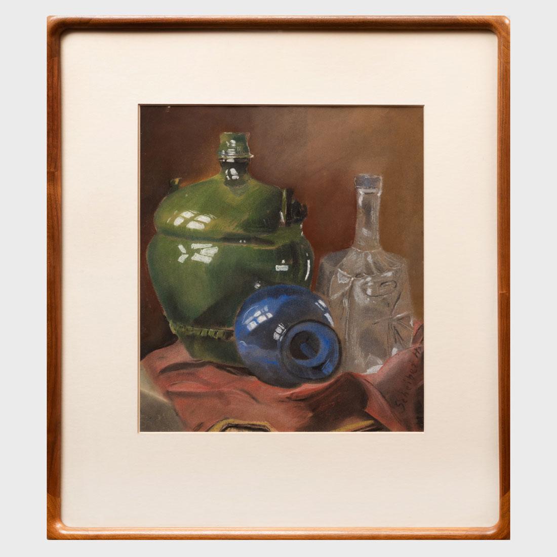 Hugo Scheiber (1873-1950): Still Life: Hugo Scheiber (1873-1950): Still Life Pastel on paper, signed 'Scheiber H' lower right. 15 x 12 1/2 in. (sight), 24 x 20 1/2 in. (frame).
