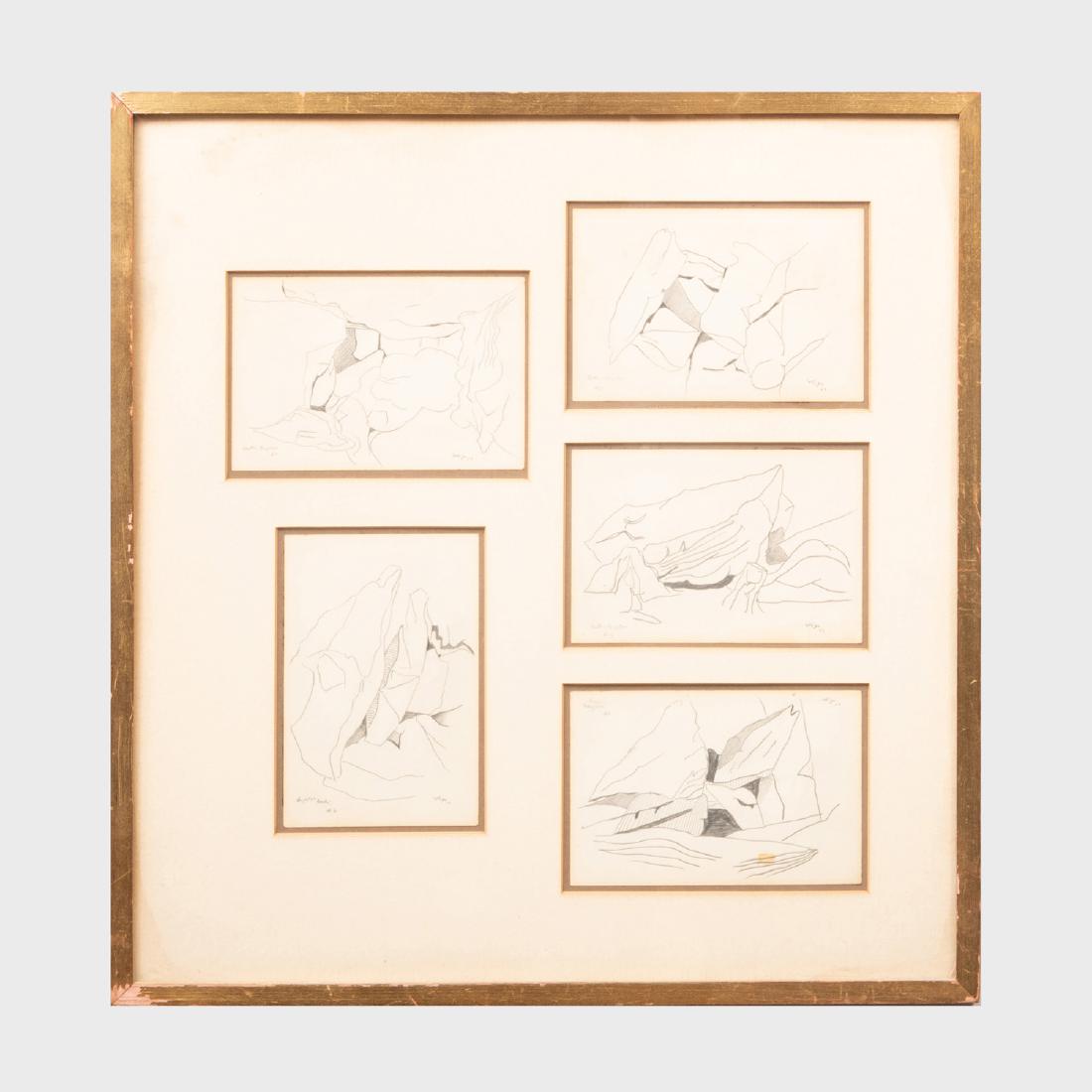 Charles Seliger (1926-2009): Rocks: Brighton, Five: Charles Seliger (1926-2009): Rocks: Brighton, Five Studies