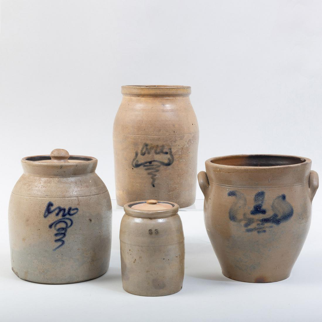 Four American Salt Glazed Stoneware Vessels (1 of 5)
