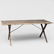 Pine Sawbuck Table with Metal Supports
