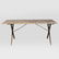 Pine Sawbuck Table with Metal Supports - 2