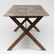 Pine Sawbuck Table with Metal Supports - 3