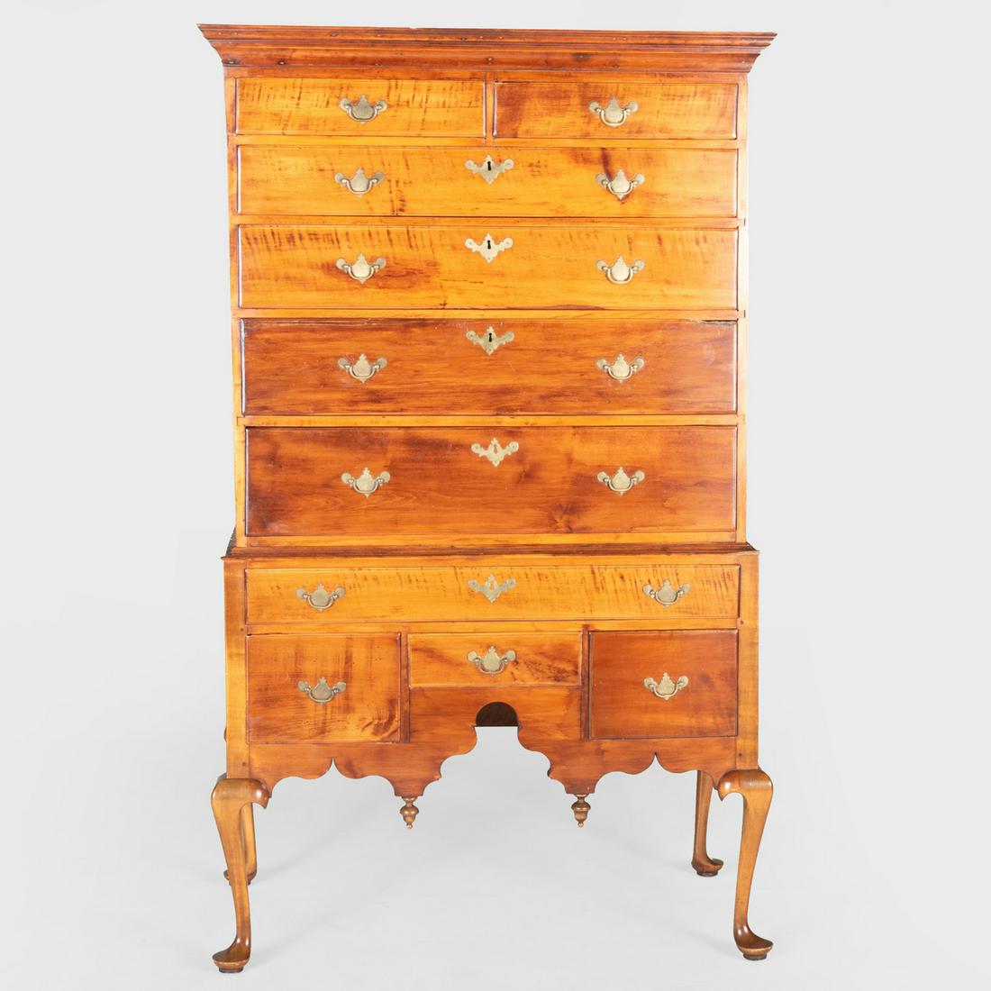 George II Walnut Tall Highboy (1 of 5)