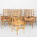 Eight Federal Faux Bamboo Turned and Painted Wood Rush