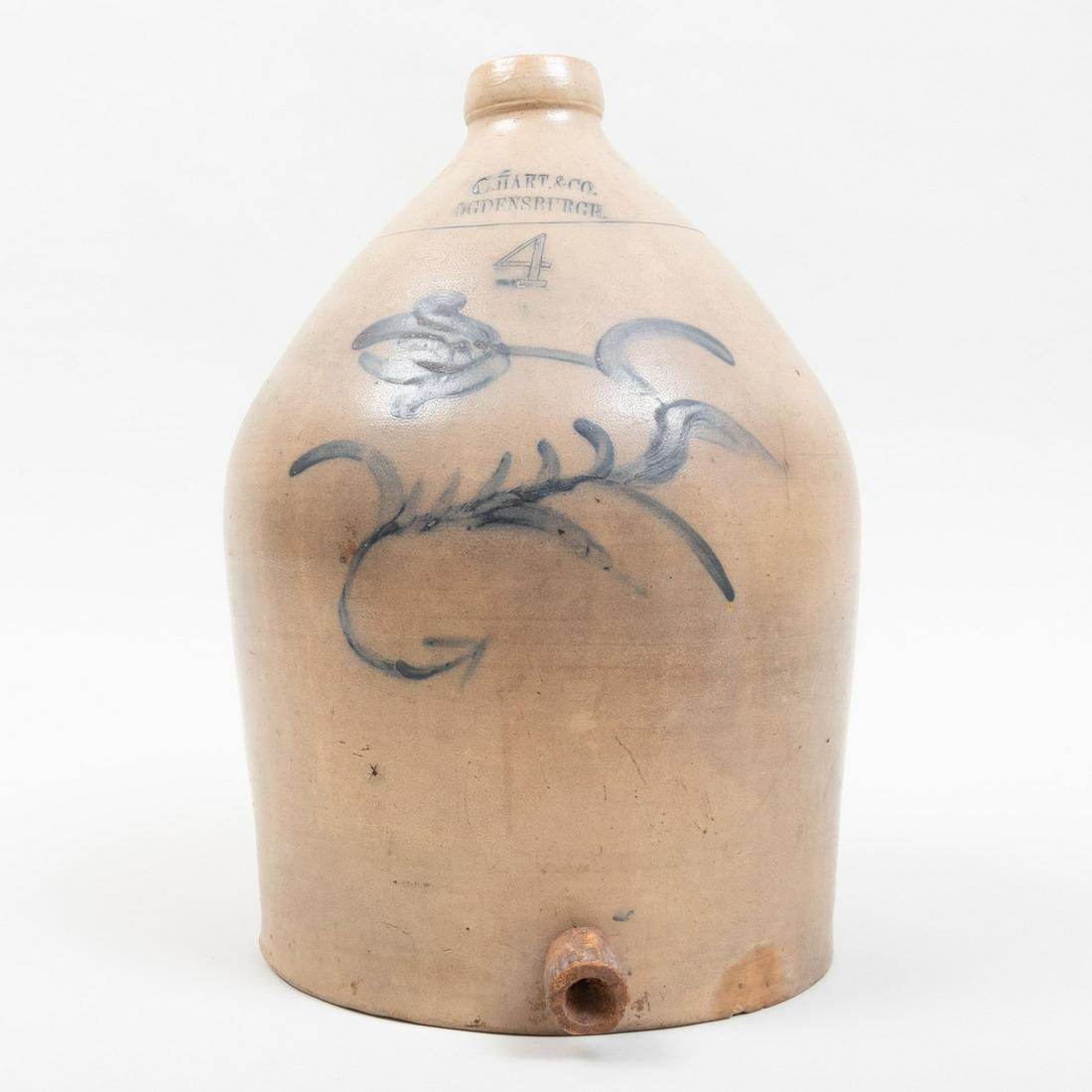 American Salt Glazed Stoneware Bottle Form Cistern (1 of 7)