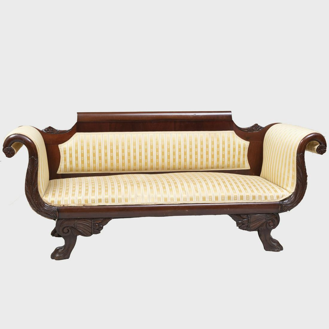 Classical Style Carved Mahogany Sofa, in The Empire (1 of 9)