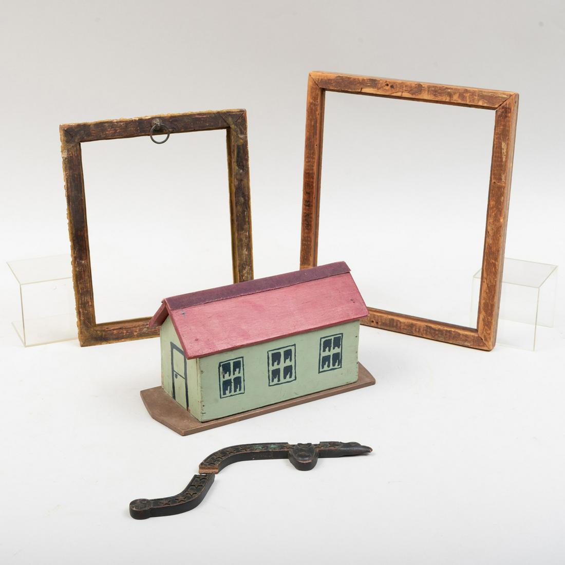 American Painted Wood Box in the Form of a House (1 of 5)