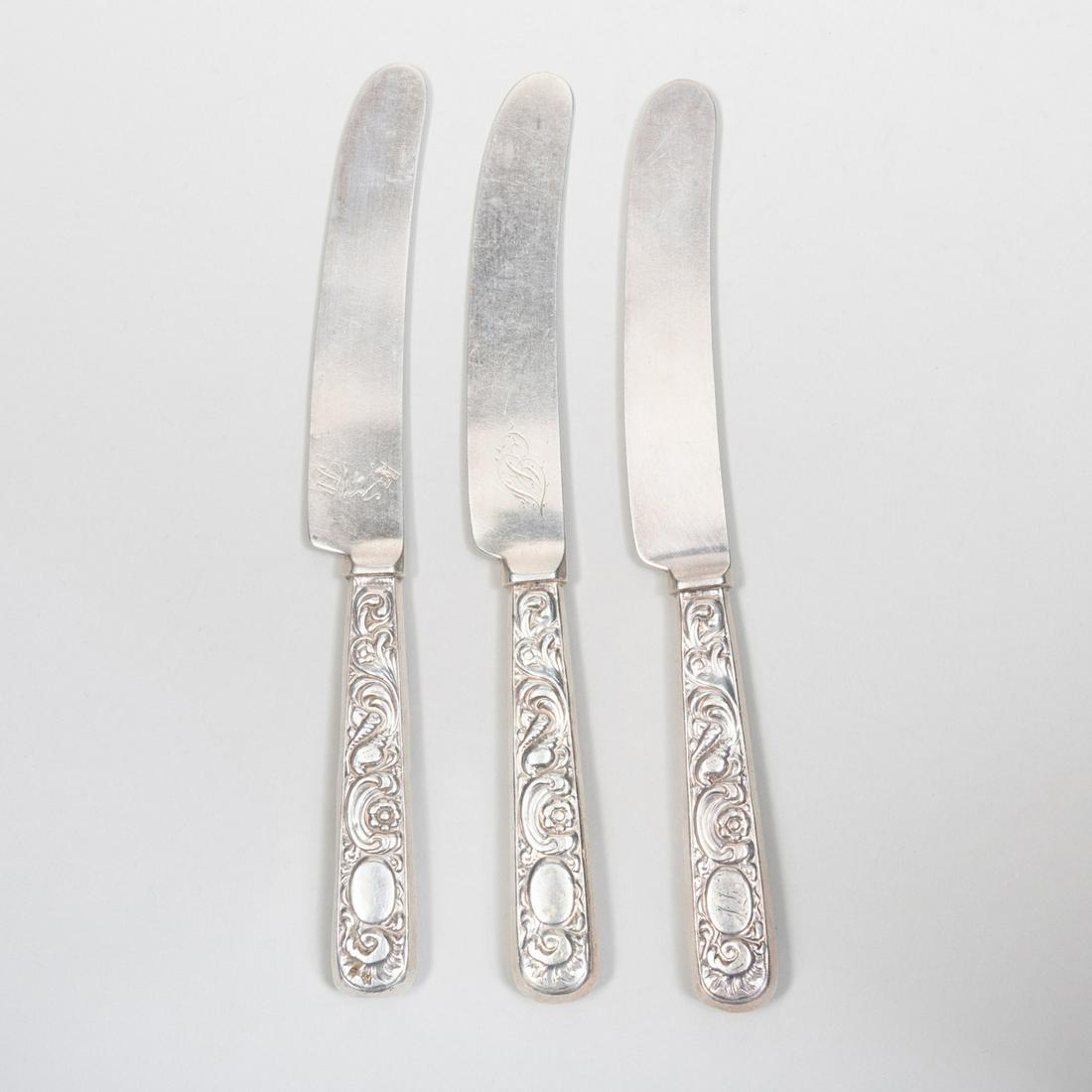 Eight Early American Silver Fruit Knives (1 of 3)