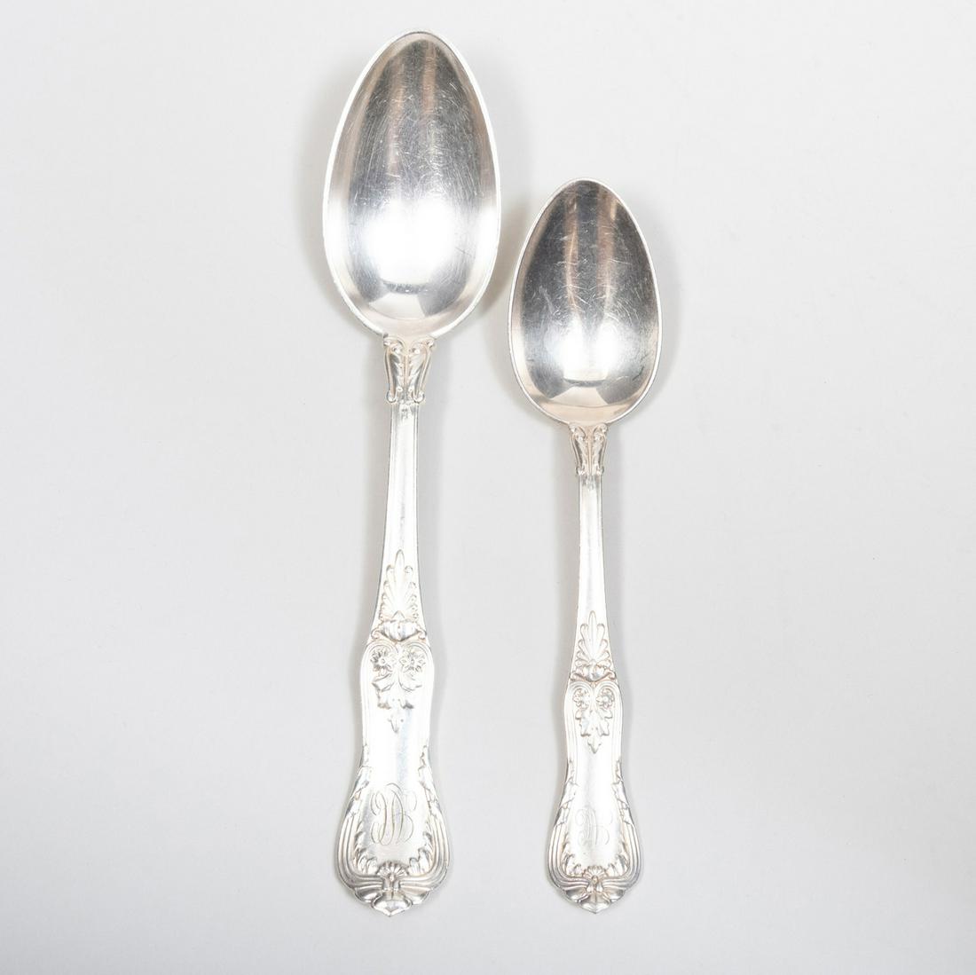 Eight Tiffany Silver Plate Spoons in the 'Regent' (1 of 3)