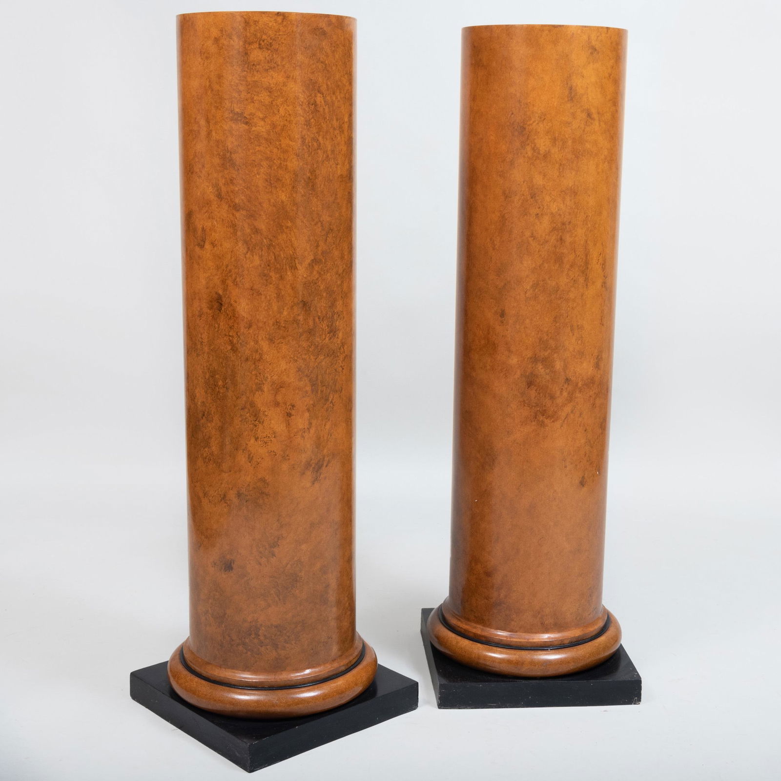 Pair of Faux Painted Columnar Pedestals (1 of 4)