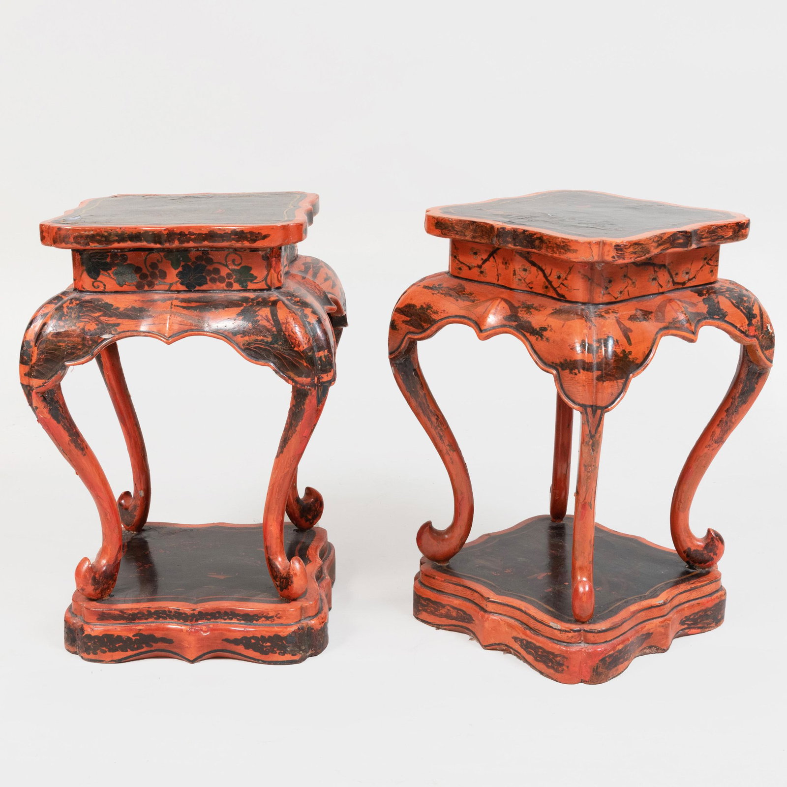 Pair of Chinese Laquered Small Tables (1 of 5)
