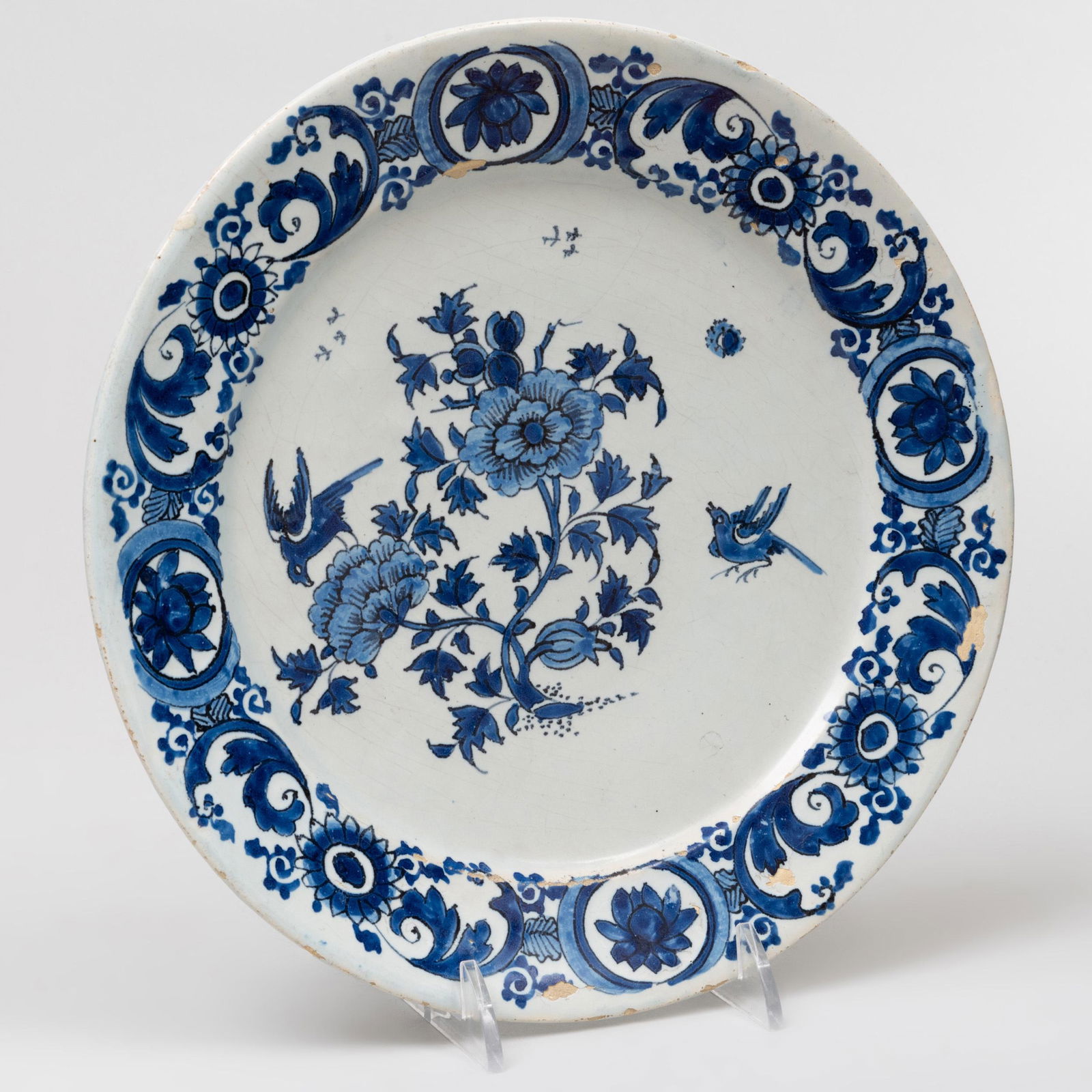 Dutch Delft Blue and White Pancake Plate (1 of 2)