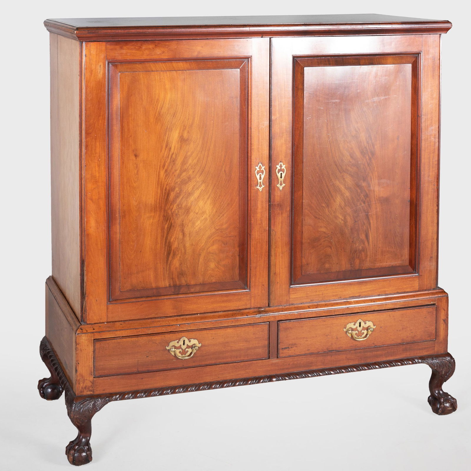 George II Style Mahogany Cabinet on Stand (1 of 5)