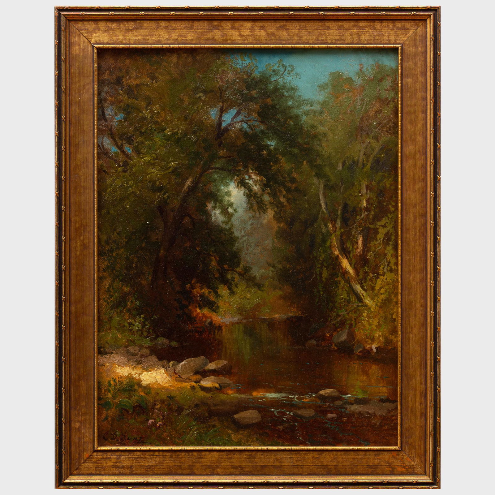 Charles Day Hunt (1840-1914): River Landscape (1 of 3)