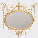 George III Style Giltwood Oval Mirror