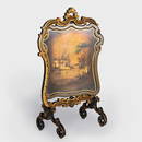 Victorian Black and Polychrome Painted and Parcel-Gilt