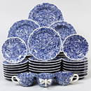 Extensive Pascale Mestre Blue and White Aptware Dinner