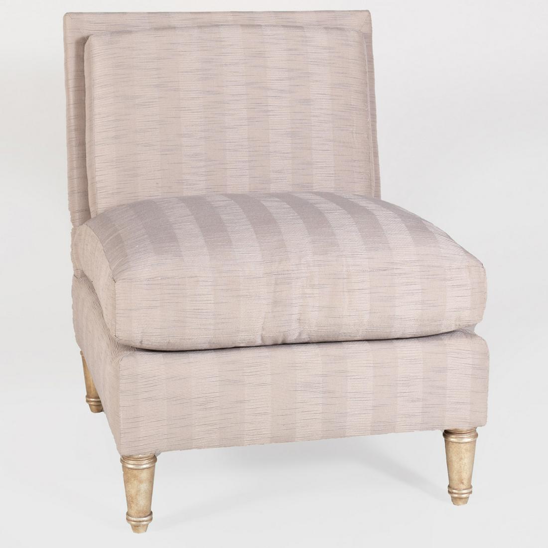 Modern Silver Gilt And Upholstered Slipper Chair Oct 05 2019 Stair In Ny