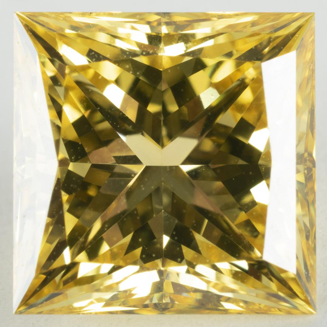Unmounted Treated Yellow Diamond: Unmounted Treated Yellow Diamond Square, modified, brilliant, weighing 3.04 carats. Accompanied by a GIA certificate #5191739196. p>