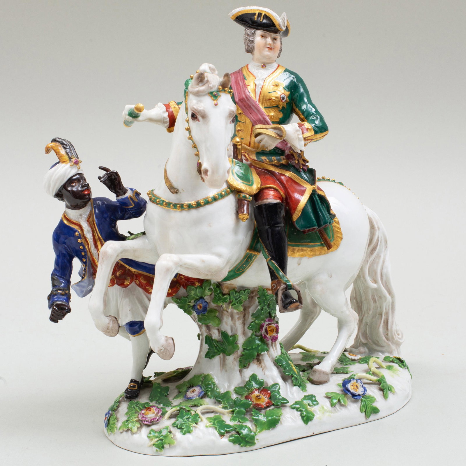 Meissen Porcelain Group of The Russian Empress: Meissen Porcelain Group of The Russian Empress Elisabeth Petrovna Blue crossed sword marks. 9 1/2 in. high. p> Property from the Estate of Mrs. C. Douglas Dillon