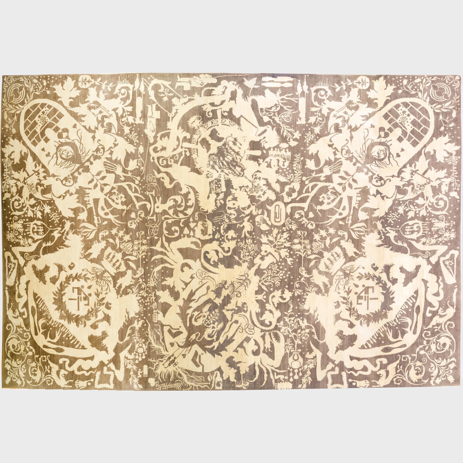 Modern Nepalese Pile Carpet, Designed by Ryan McGinness: Modern Nepalese Pile Carpet, Designed by Ryan McGinness Signed 'Ryan McGinness'. 17 ft. 3 in. x 11 ft. 7 in.