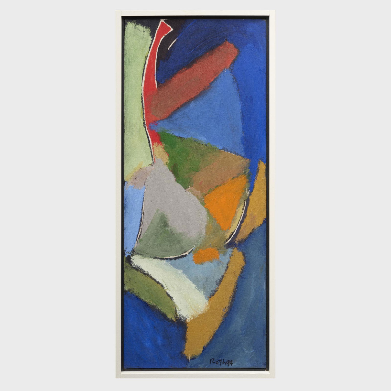 Jack Roth (1927-2004): Untitled: Jack Roth (1927-2004): Untitled Acrylic on canvas, 1994, signed 'Roth' and dated lower right, with the Jack Roth Estate inkstamp on the stretcher. 30 1/2 x 12 in., 31 1/2 x 13 1/2 in. (frame). The est