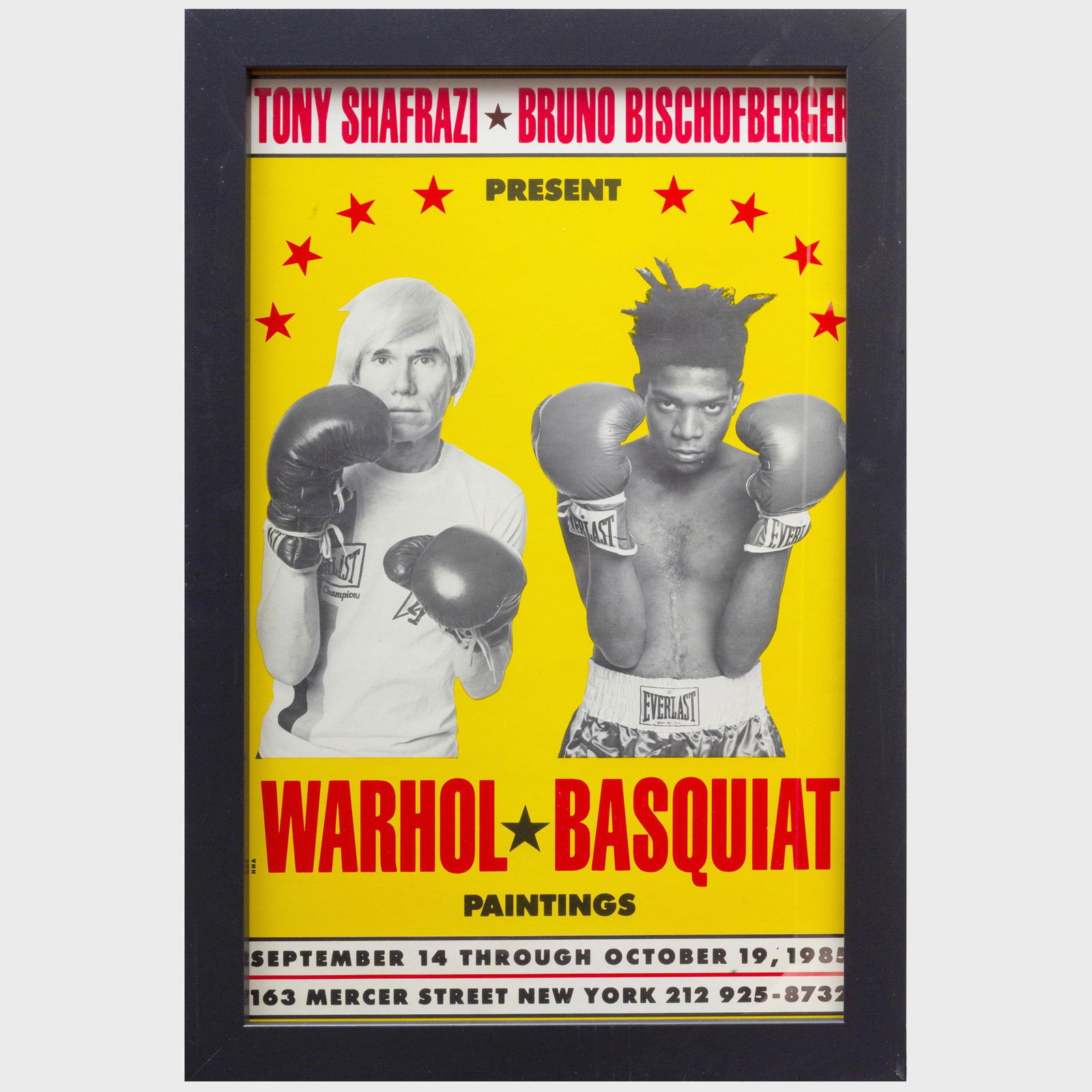 After Andy Warhol (1928-1987) and Jean-Michel Basquiat: After Andy Warhol (1928-1987) and Jean-Michel Basquiat (1960-1988): Warhol-Basquiat Poster Offset lithograph in colors on coated wove paper, 1985. 19 x 12 in. (sheet), 21 x 14 in. (frame). Tony Shafra