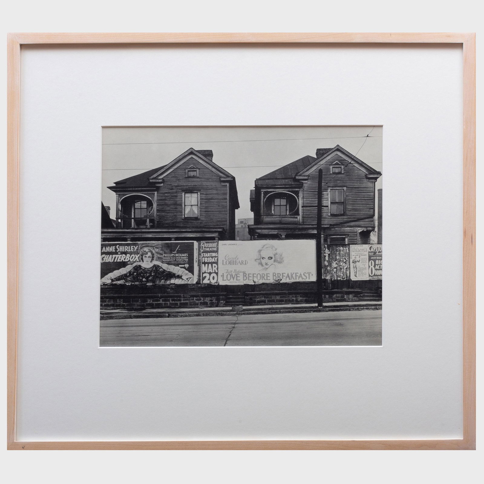 Walker Evans (1903-1975): Houses and Billboards in: Walker Evans (1903-1975): Houses and Billboards in Atlanta Gelatin silver print, 1936, printed c. 1962, with the American Photographs by Walker Evans/MoMA inkstamp on the reverse, with label from the