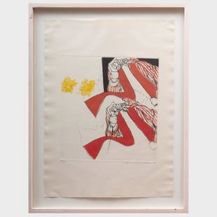 Masuo Ikeda (1934-1997): I Am Waiting: Masuo Ikeda (1934-1997): I Am Waiting Etching and drypoint in colors on wove paper, 1966, signed and dated in pencil, numbered 49/50. 22 x 16 in. (sheet), 26 x 19 3/4 in. (frame). Property From the Es