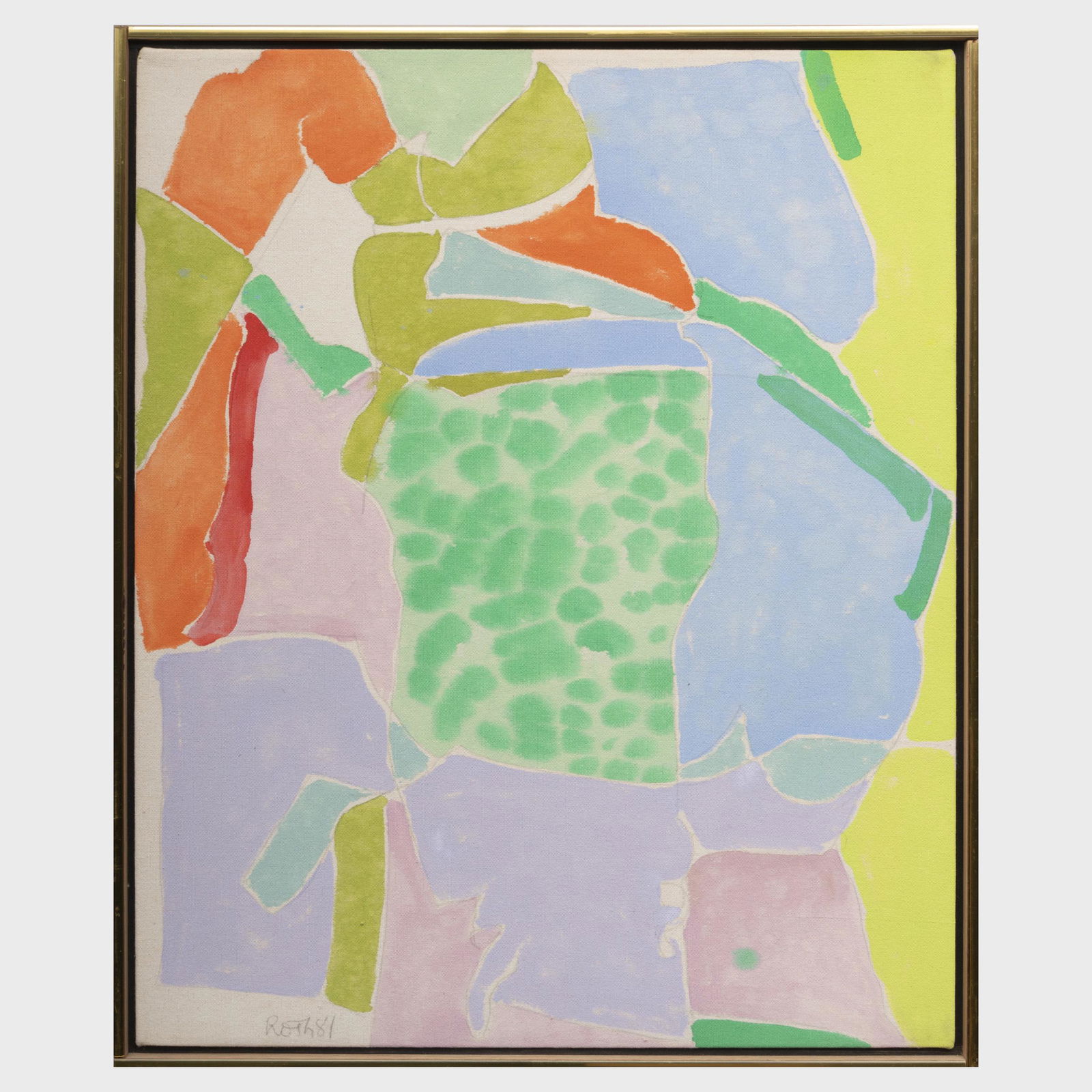 Jack Roth (1927-2004): Dance to the Music of Spring,: Jack Roth (1927-2004): Dance to the Music of Spring, Montclair #30 Acrylic on canvas, 1981, signed 'Roth' and dated lower left, with the Jack Roth Estate inkstamp on the stretcher, with label from Kno