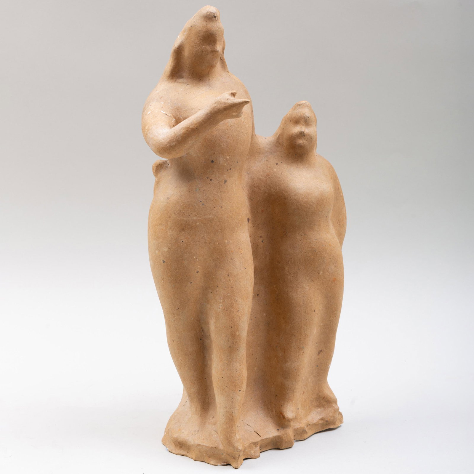 Elie Nadelman (1882-1946): Two Figures: Elie Nadelman (1882-1946): Two Figures Papier maché, unmarked. 17 in. (height). By descent in the artist's family.