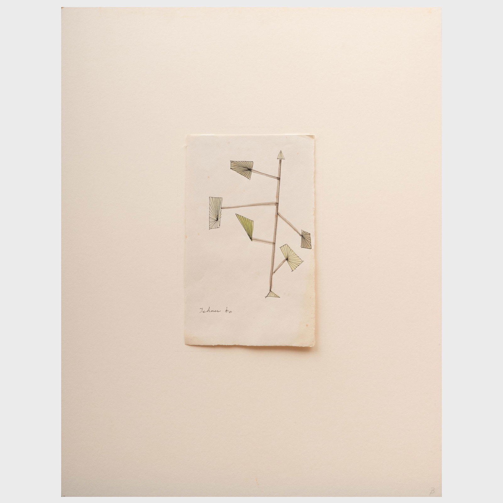 Dorothy Dehner (1901-1994): Untitled: Dorothy Dehner (1901-1994): Untitled Ink and watercolor on paper, 1950, signed 'Dehner' and dated lower left. 8 1/2 x 5 3/8 in. (sheet), unframed.