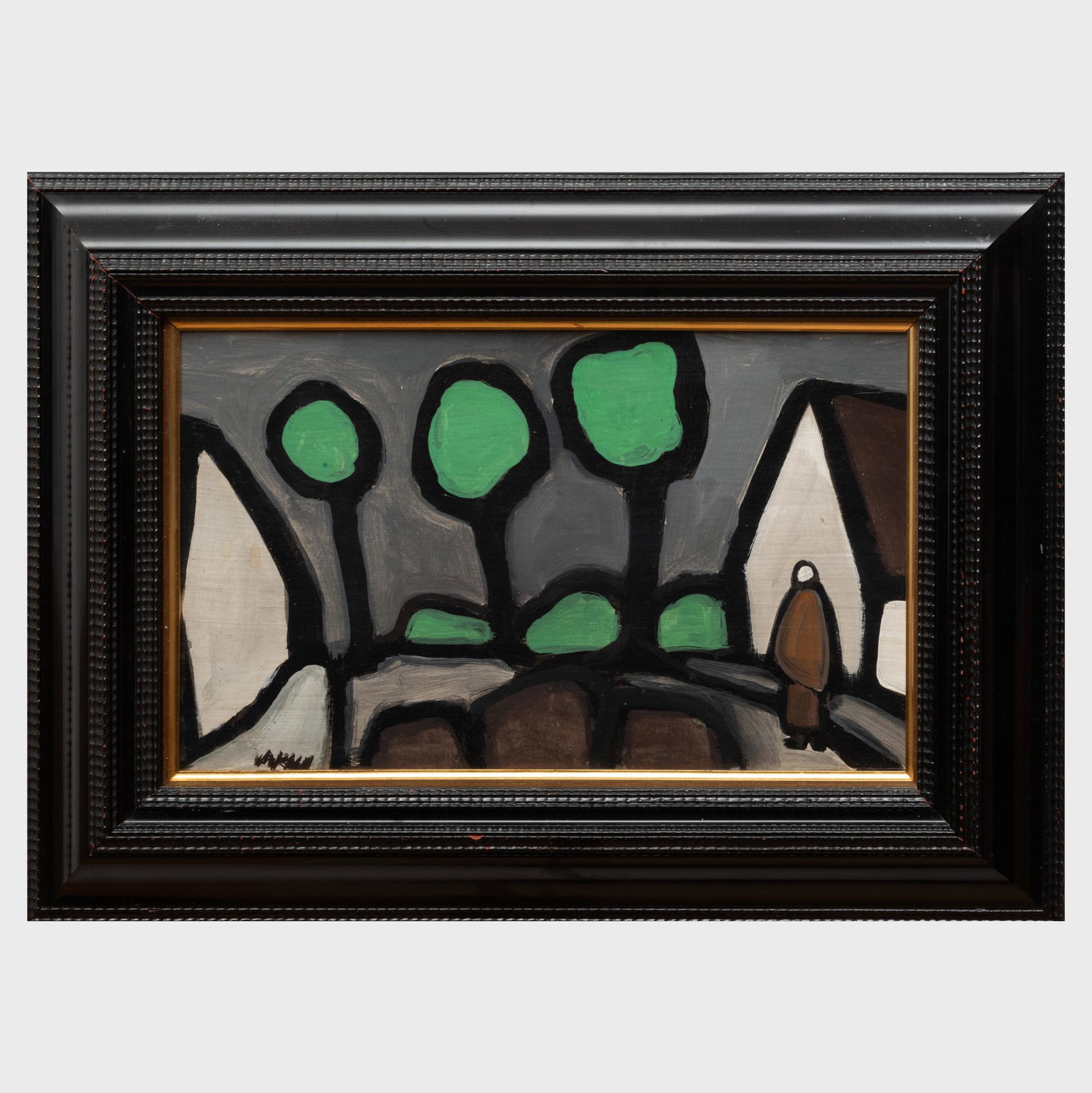 Markey Robinson (1918-1999): Three Trees: Markey Robinson (1918-1999): Three Trees Oil on board, signed 'Markey' lower left. 12 x 19 in., 18 x 25 in. (frame).