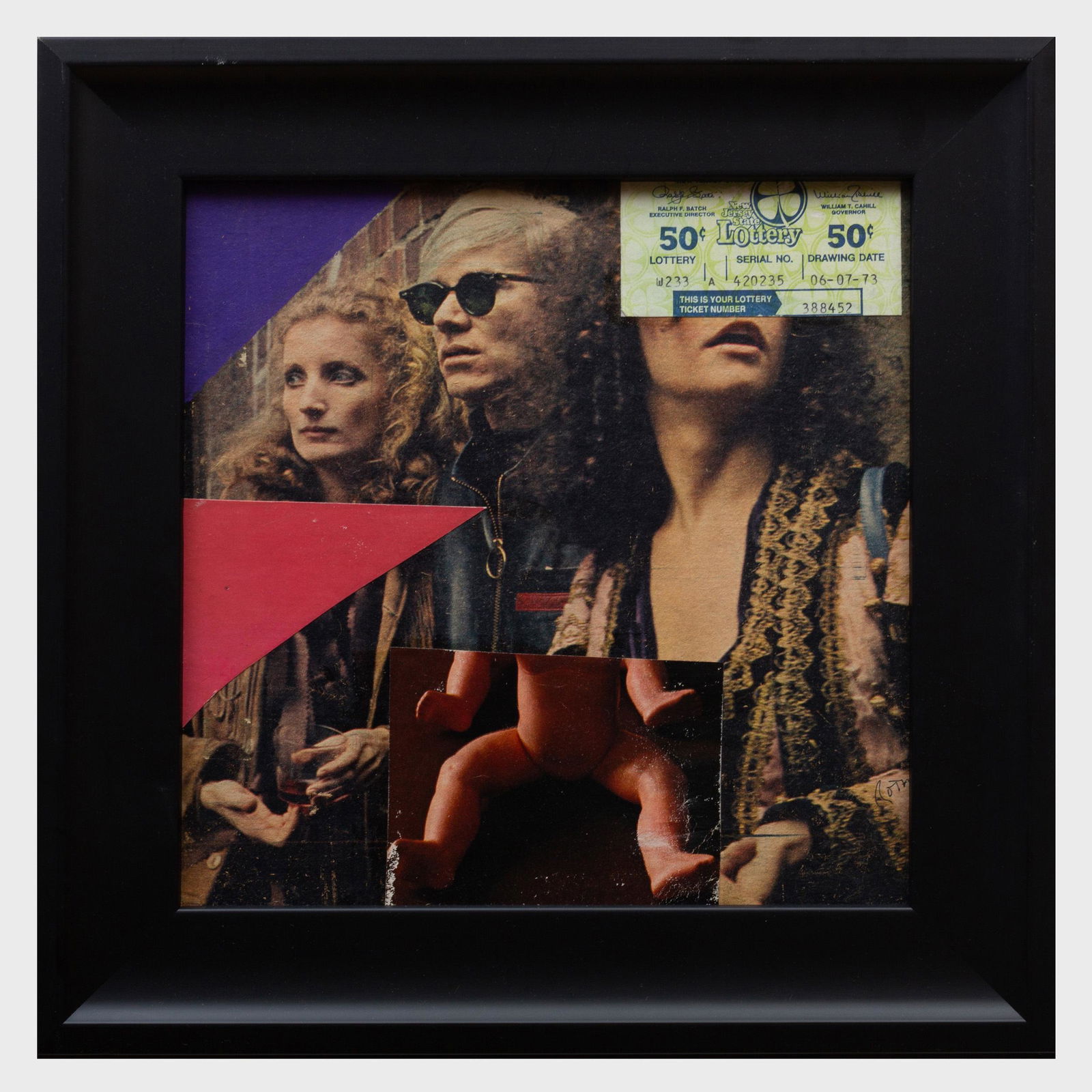 Jack Roth (1927-2004): Warhol: Jack Roth (1927-2004): Warhol Collage on board, c. 1960, with the Jack Roth Estate inkstamp on the reverse. 9 x 9 in., 12 x 12 in. (frame). The estate of the artist.