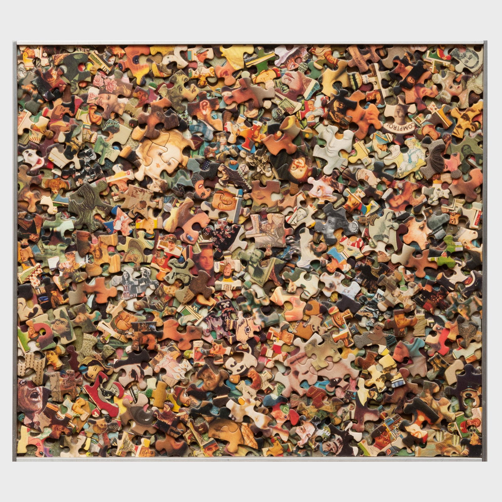 Al Souza (b. 1944): RB40: Al Souza (b. 1944): RB40 Collage on board, 2000, signed 'Al Souza', titled and dated on the reverse, with label from Charles Cowles Gallery, NY. 12 x 13 1/2 in., 12 1/4 x 13 3/4 in. (frame). Charles C