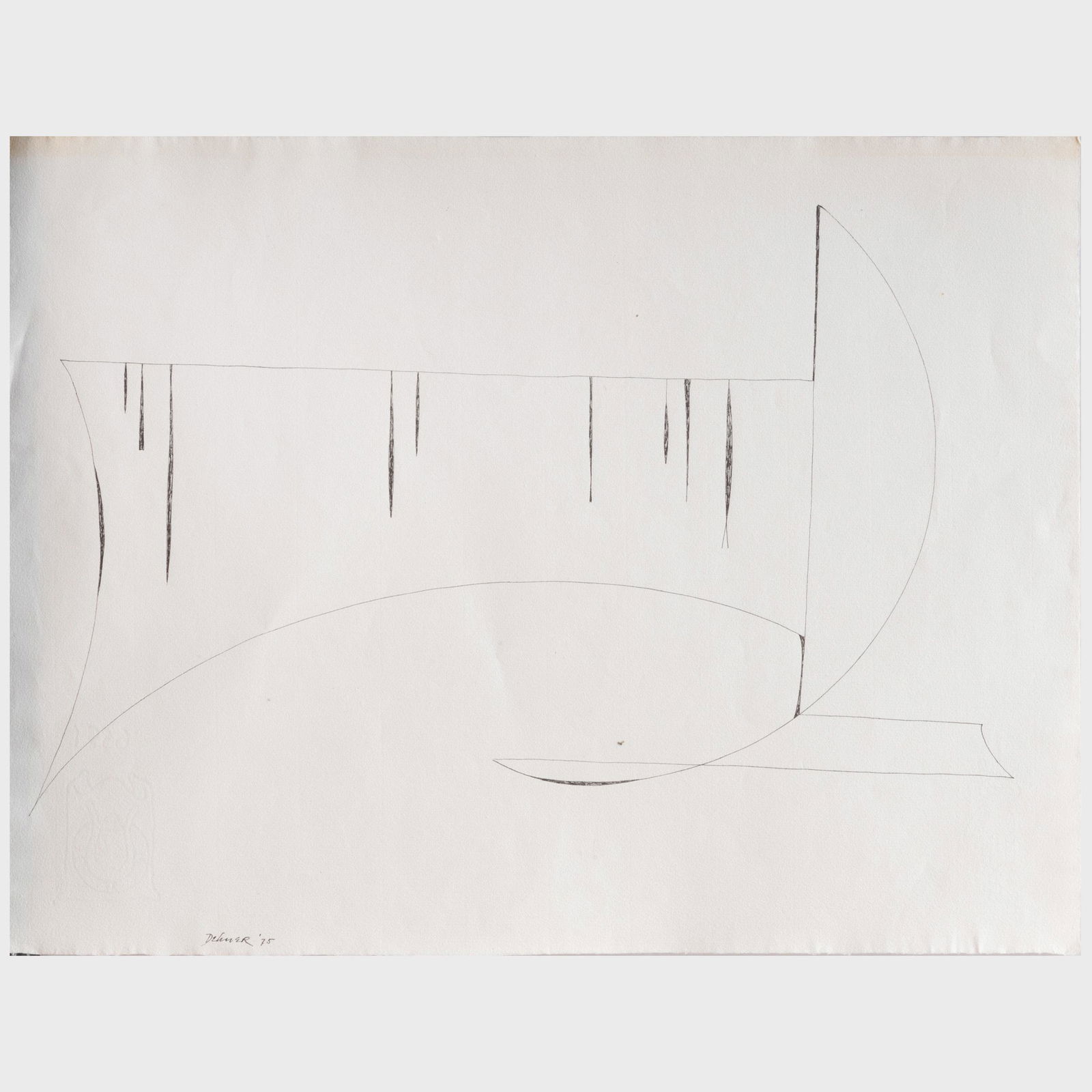 Dorothy Dehner (1901-1994): Untitled: Dorothy Dehner (1901-1994): Untitled Ink on paper, 1975, signed 'Dehner' and dated lower left. 15 3/4 x 20 1/2 in. (sheet), unframed.