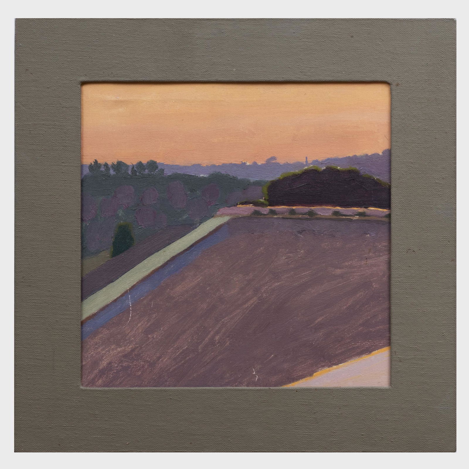 Graham Nickson (b. 1946): Roma: Graham Nickson (b. 1946): Roma Oil on canvas, 1973, signed 'Graham Nickson', titled and dated twice on the reverse. 12 x 12 in., 13 1/2 x 13 1/2 in. (frame).