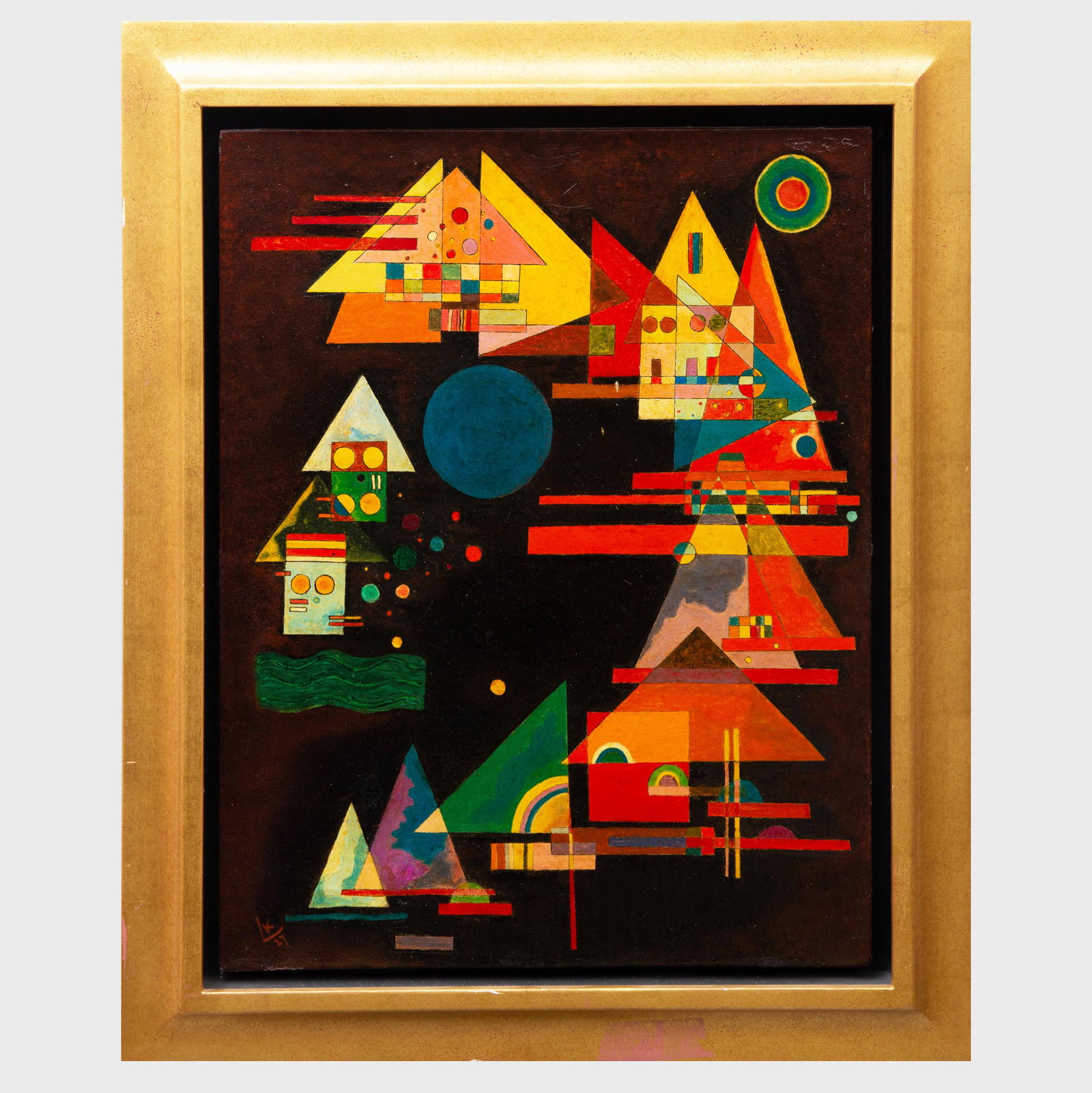 After Wassily Kandinsky (1866-1944): Spitzen Im Bogen: After Wassily Kandinsky (1866-1944): Spitzen Im Bogen Laser print with lacquer. 20 x 16 in., 24 3/4 x 20 3/4 in. (frame).